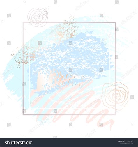 Golden Pink Nude Art Frames Modern Stock Vector Royalty Free 1213692541