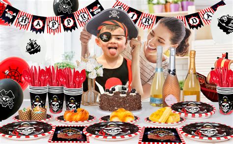 Pirate Birthday Party Decorations 161pcs Pirate Theme Party Supplies