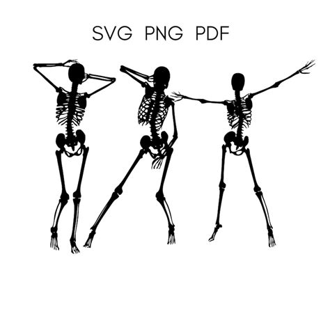 Dancing Skeletons Svg Skeleton Funny Dance Svg Skeleton Svg Etsy