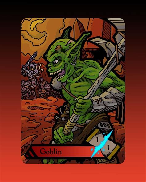 Goblin Token Custom Mtg Magic Gathering Fantasy Board Game Etsy