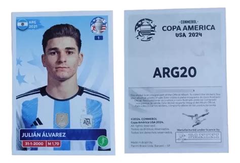 Figurita Copa America Usa 2024 Panini | Arg20 Julian Alvarez en venta ...