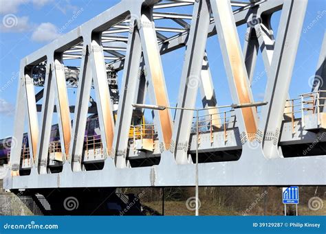 Warren Truss Type Railway Bridge Stock Image Image Of Girder