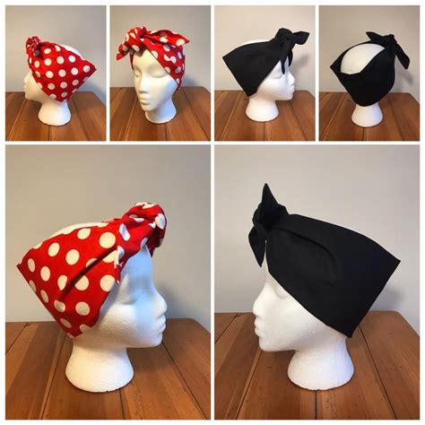 Extra Wide Miranda Retro Hair Wrap Head Scarf Self Tie Etsy Tie