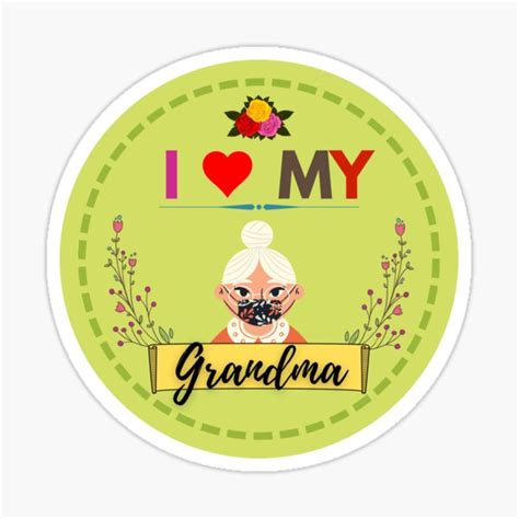 I Love My Grandma Sticker For Sale By Iriecraftyhub Redbubble