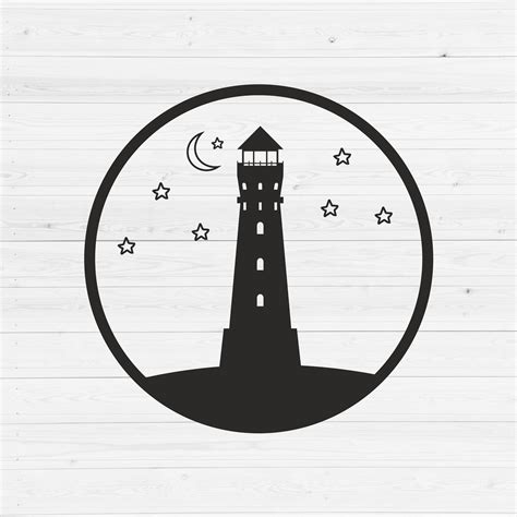 Leuchtturm Svg Leuchtturm Silhouette Nautische Svg Etsy