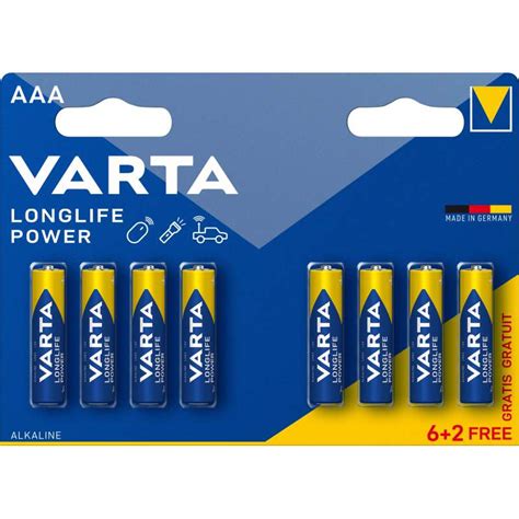 Pile Alcaline Varta Aaa Lr Longlife Power Blister