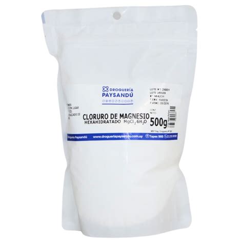 Cloruro De Magnesio Puro 500 G — Droguería Paysandú