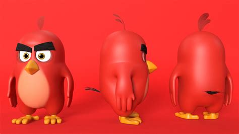 Akash Angry Bird 3d Model 2k Resolution