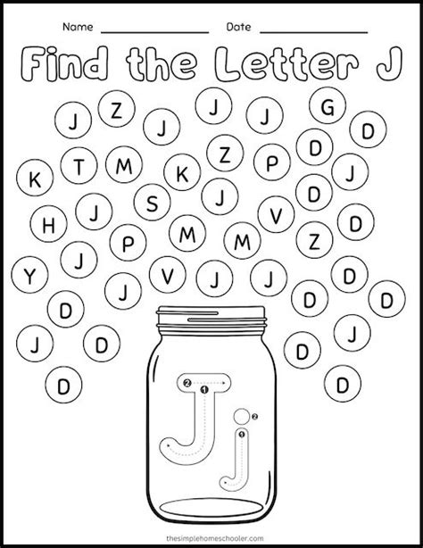 15 Letter J Worksheets Fun Printable The Simple Homeschooler