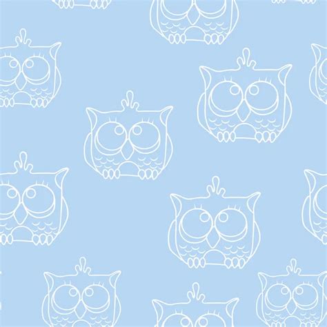 Seamless Owls Vector Pattern — Stock Vector © Lattesmile 7682005