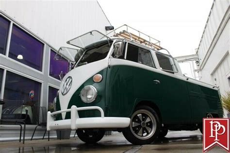 1963 VW Double Cab Transporter Dark Green White Nice Older