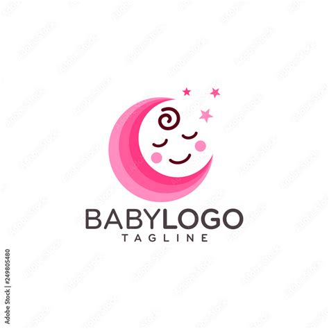 Cute Baby Logo Design Vector Stock Vector Adobe Stock