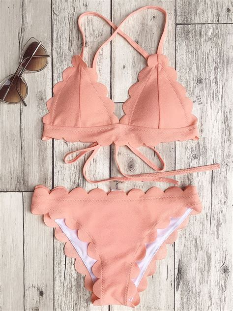 Scalloped Bikini Set Bikini Bikinis Scalloped Bikini Fashion