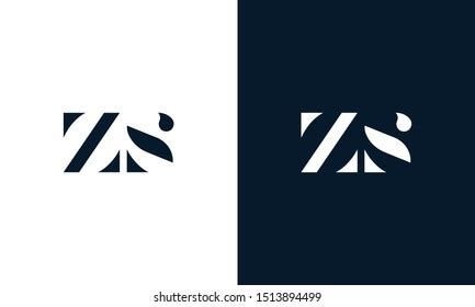 Minimalist Abstract Letter Zs Logo This Stock Vector Royalty Free