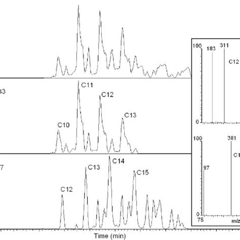 Full Scan HPLC MS ESI Negative Ion Chromatogram Showing The Presence Of