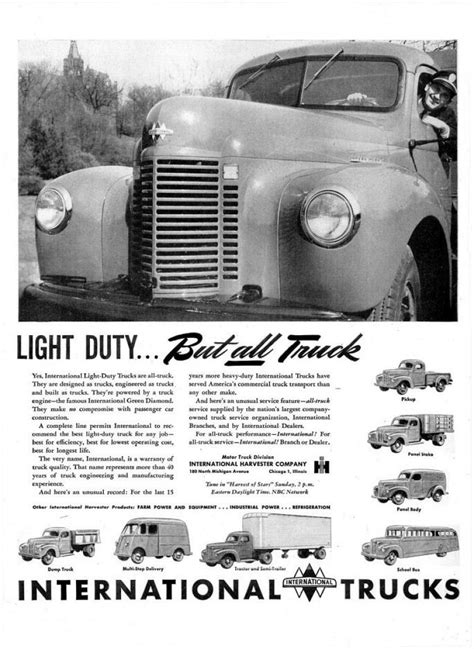 American Automobile Advertising Published By International In 1946