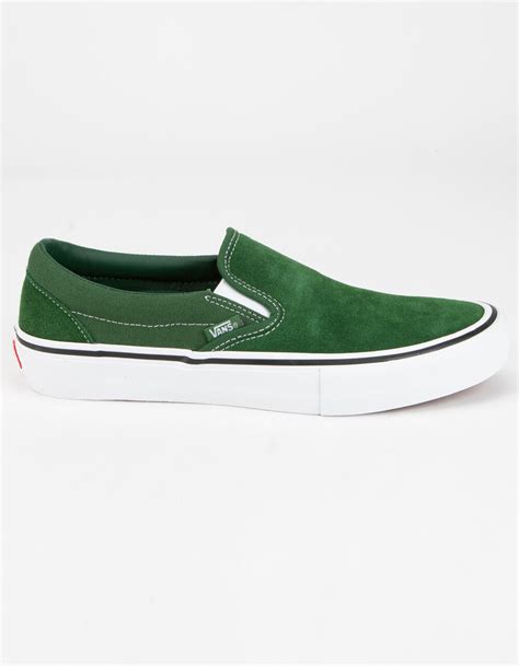 VANS Slip-On Pro Green Shoes - GREEN | Tillys