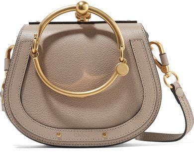 Chloé Nile Bracelet Small Textured leather And Suede Shoulder Bag