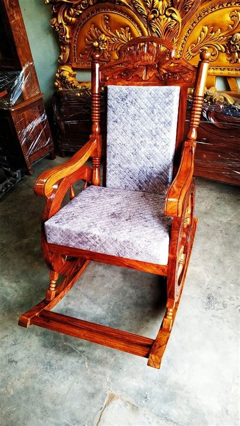 Sheesham Wood Wooden Cusion Rocking Chair With Cushion At Rs 12000 In