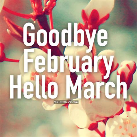 Goodbye February, Hello March Pictures, Photos, and Images for Facebook ...