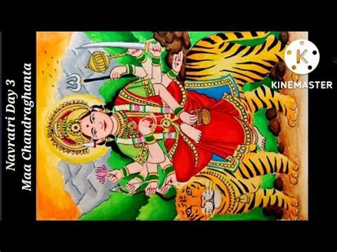 Navratri Day 3 Maa Chandraghanta How To Draw A Beautiful Drawing