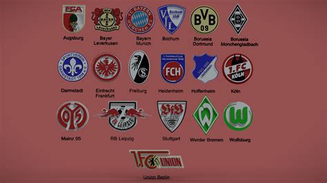 Bundesliga all logo teams printable and pbr - Buy Royalty Free 3D model ...