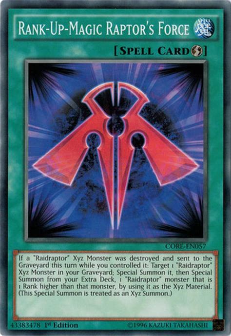 Core En Rank Up Magic Raptor S Force Yu Gi Oh