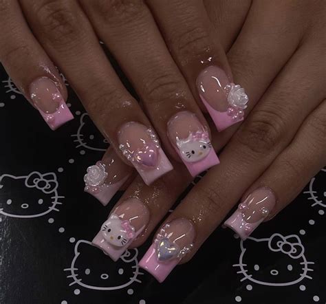 Hello Kitty Nails Inellswetrust Hello Kitty Nails Art Hello Kitty