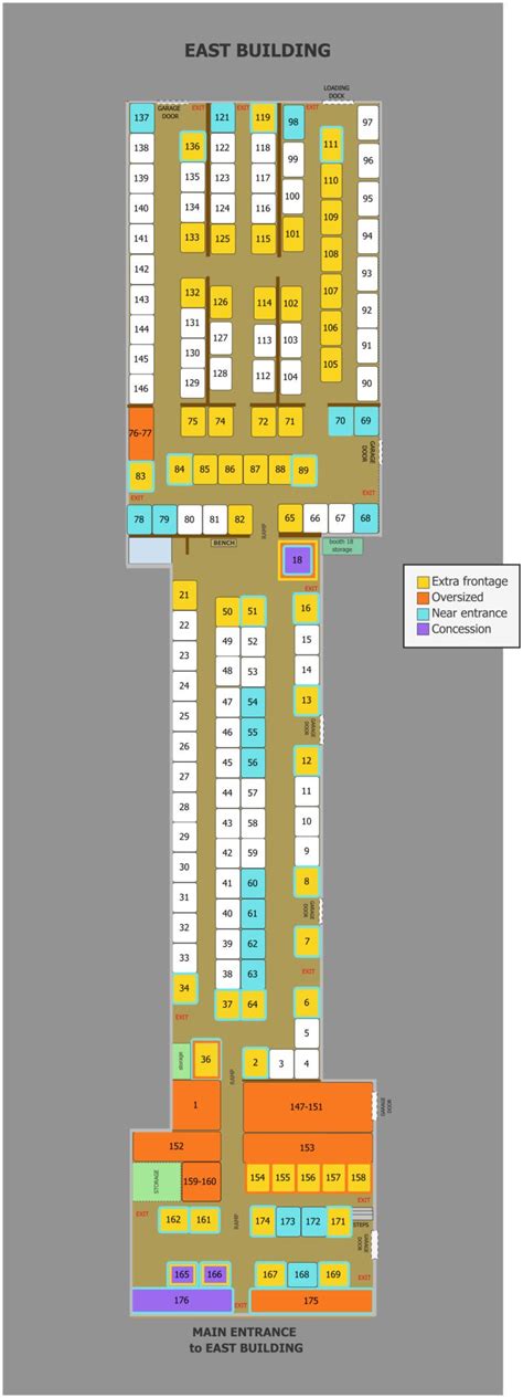 east building map jamies flea market