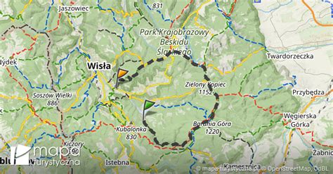 Trasa Przez Barania G Ra Mapa Turystyczna Pl