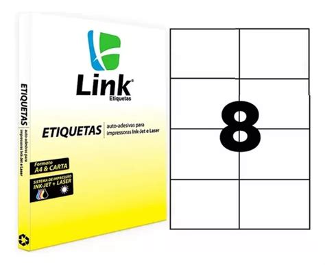 Etiqueta Adesiva A4 105 0mm X 74 25mm Caixa 100 Folhas