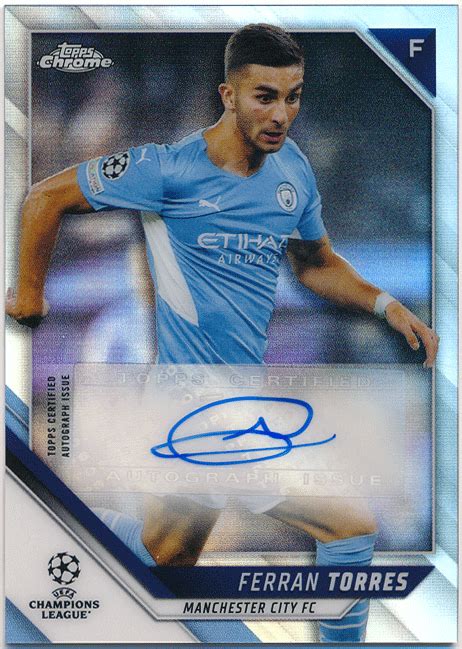 Yahoo Ferran Torres Topps Chrome Uefa Champ