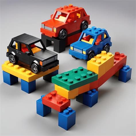 Premium AI Image | lego car toys isolated on whitetoy car with blocks ...