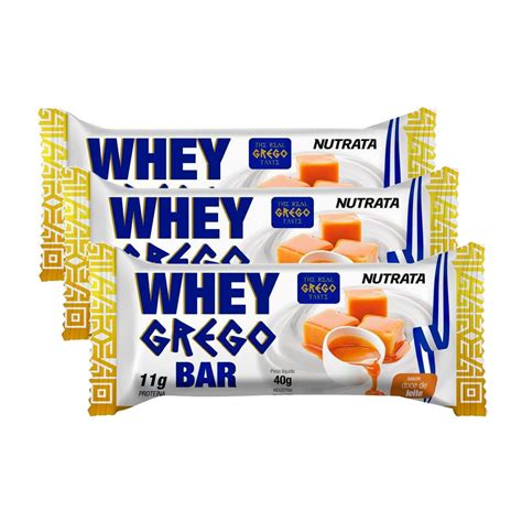 Barra De Proteína Wey Grego Bar Nutrata Sabor Doce De Leite 40g Kit