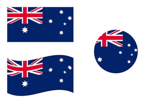 Premium Vector | Flag of australia australia flag in circle shape ...