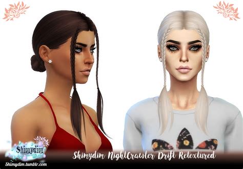 Shimydim NightCrawler S Drift Hair Retextured Sims 4 Hairs