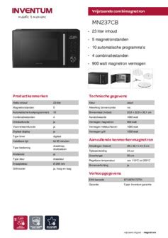 Inventum Mn Cb Combi Magnetron Zwart De Schouw Witgoed