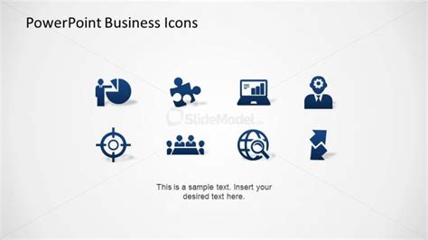 PowerPoint Business Icons Gradient Design - SlideModel