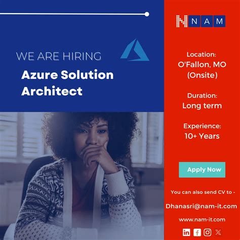 Azure Solution Architect - NAM Info Inc