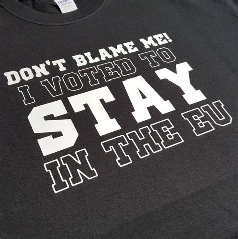 Don T Blame Me I Voted To Stay In The Eu Brexit Funny Etsy