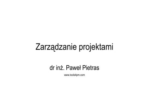 PPT Zarządzanie projektami PowerPoint Presentation free download