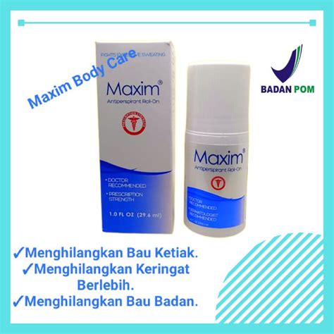 Jual Maxim Antiperspirant Deodorant Roll On 30 Ml Shopee Indonesia