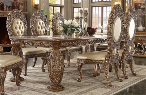 Victorian Dark Brown Dining Room Set By Homey Design Hd Dt