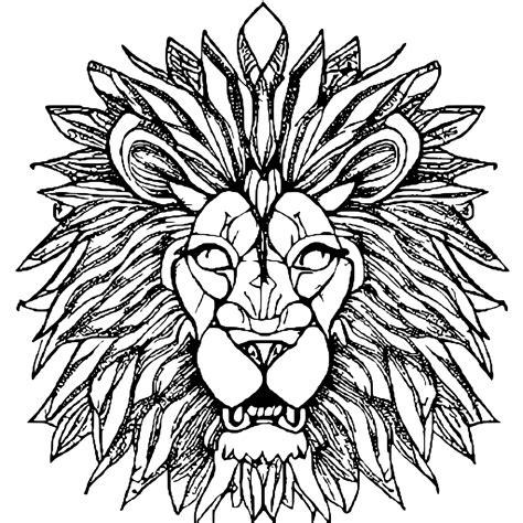 Lion Coloring Page · Creative Fabrica