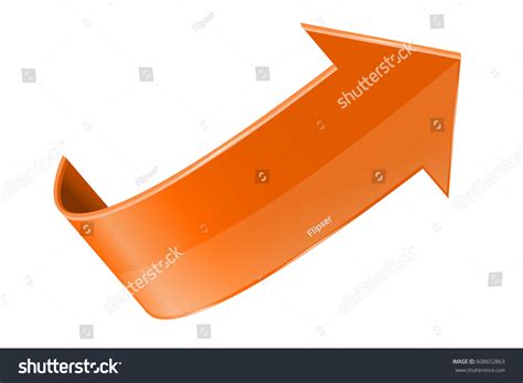 Orange Arrow Vector 3d Illustration Isolated Stock Vector (Royalty Free ...