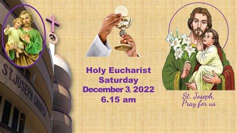 Live Holy Eucharist Holy Mass At 615 Am Sat 3rd December 2022 St