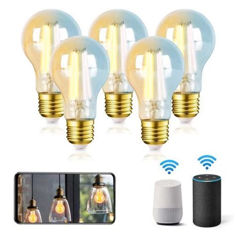 Aigostar Pack De Ampoules Led Wifi Intelligentes Ambr Es E W