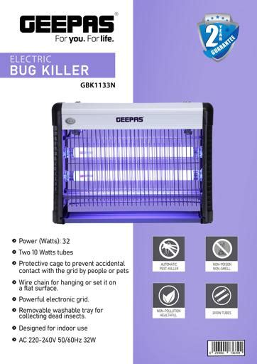 Buy Geepas Fly And Insect Killer Powerful Fly Zapper 20W Uv Light