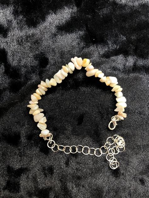 Handmade White Coral Gemstone Anklet Etsy