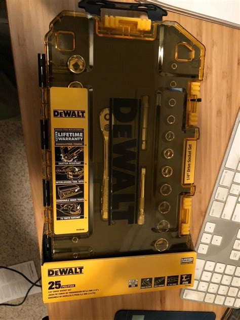 Dewalt Dwmt Piece Drive Socket Set Sae Metric Ebay